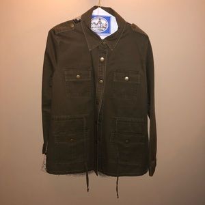 Summer Utility Jacket with knit stitch on back